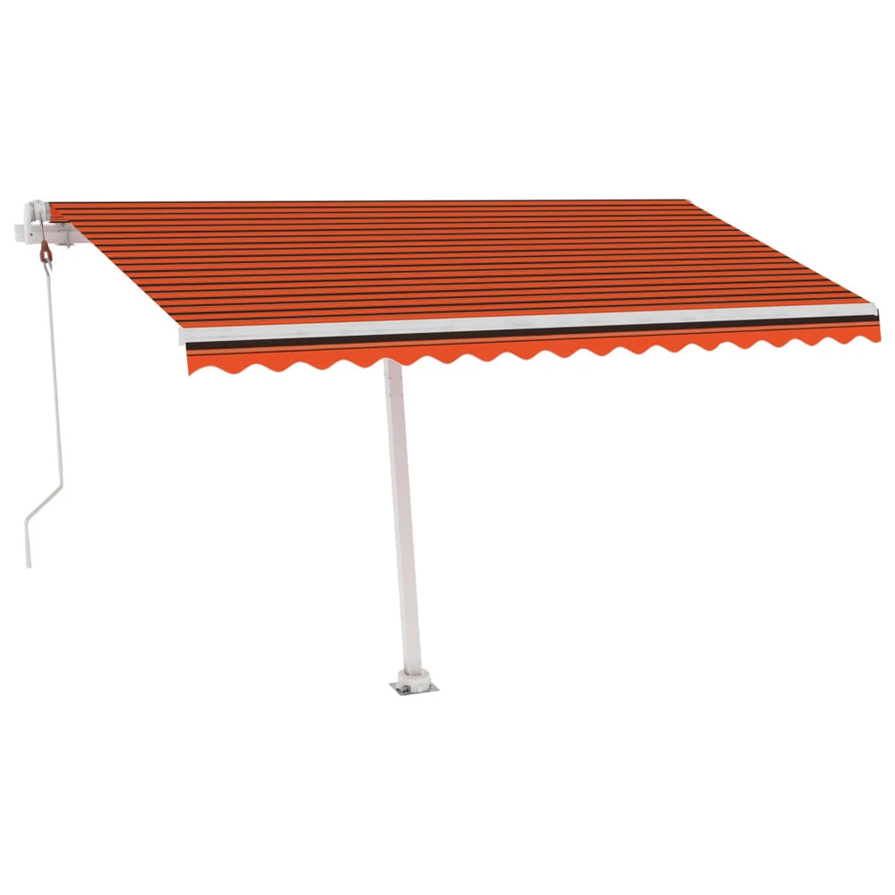 VIDAXL Auvent Automatique Sur Pied 400x300 Cm Orange/marron 2 VIDAXL Auvent Automatique Sur Pied 400x300 Cm Orange/marron – Image 2