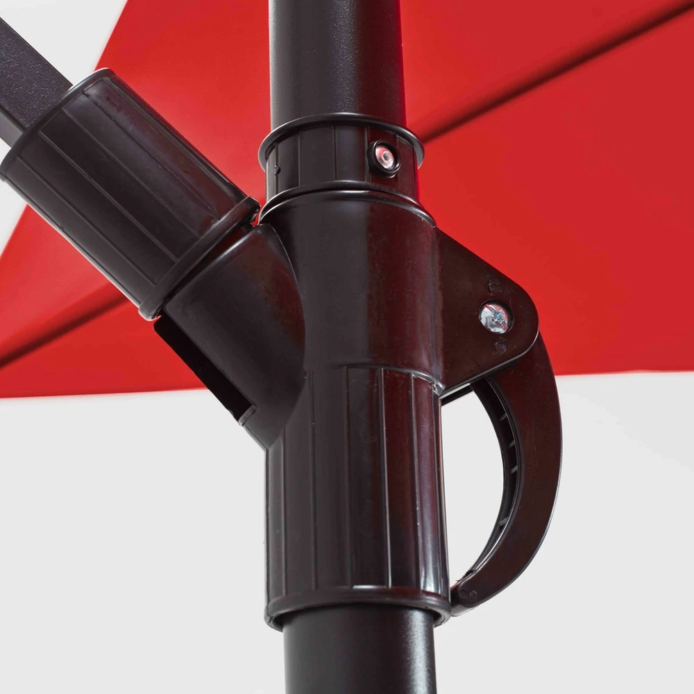 Parasol Déporté Carré 3x3m Aluminium Rouge 6 Parasol Déporté Carré 3x3m Aluminium Rouge – Image 6
