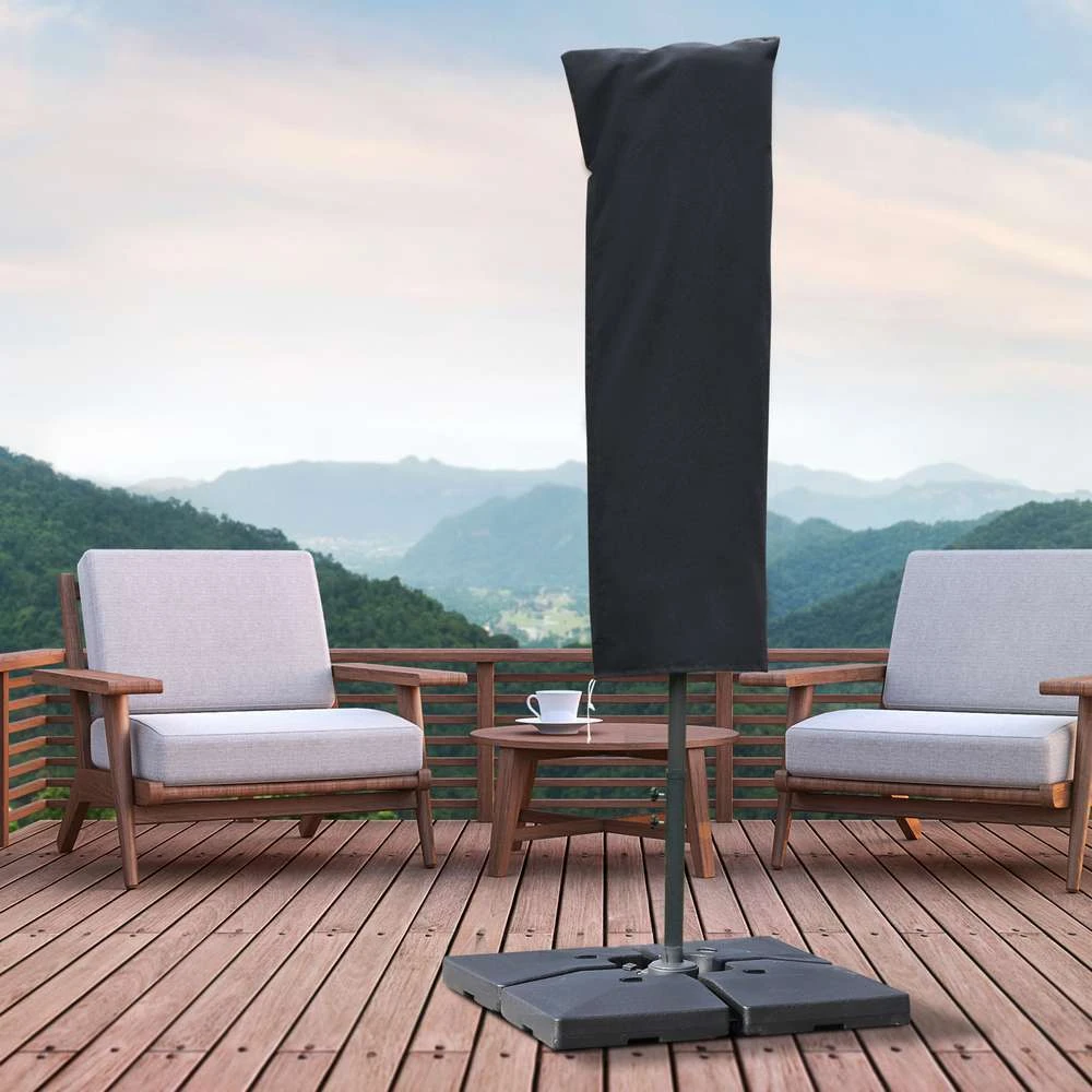 OUTSUNNY Housse De Protection Imperméable Pour Parasol Droit Polyester Oxford 1 OUTSUNNY Housse De Protection Imperméable Pour Parasol Droit Polyester Oxford