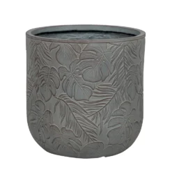 Pot Printemps D30xH30cm, Gris, En Fibre