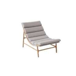 Chaise Lounge AGAPE En Aluminium Et Tissu Beige - 108,5x66,5x81,5 Cm