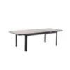 Table De Jardin Extensible Liège Grise En Aluminium - 249x103x76 Cm