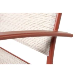 Fauteuil Empilable Ligne ARIES En Aluminium & Toile Coloris Terracotta -Konst Decor Magasin 1044374 003