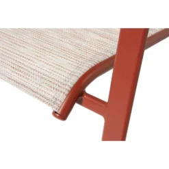 Fauteuil Empilable Ligne ARIES En Aluminium & Toile Coloris Terracotta -Konst Decor Magasin 1044374 004