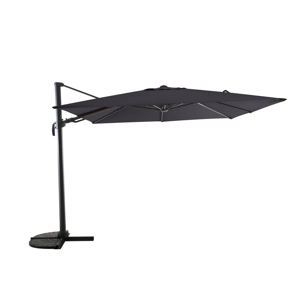 Parasol Déporté HALO Anthracite Chiné 300x300cm 1 Parasol Déporté HALO Anthracite Chiné 300x300cm