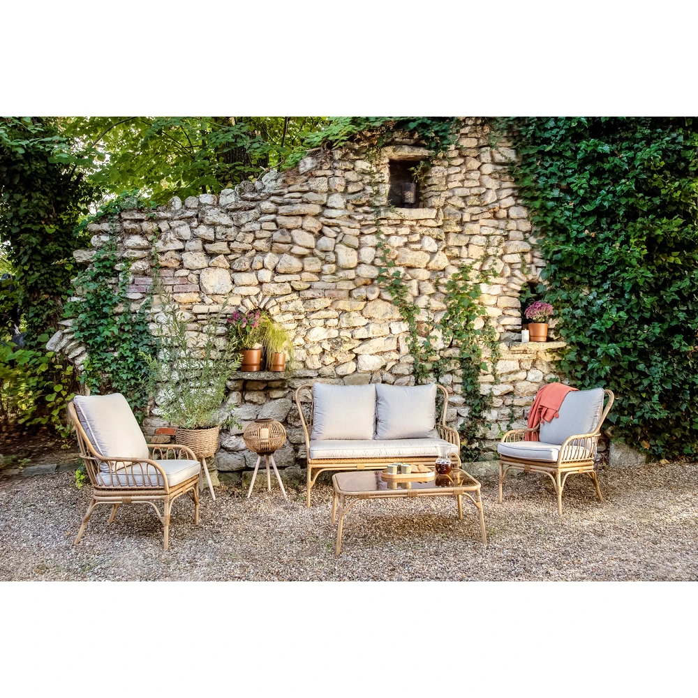 Salon De Jardin AGAPE En Aluminium - 1 Canapé, 1 Table Et 2 Fauteuils 2 Salon De Jardin AGAPE En Aluminium - 1 Canapé, 1 Table Et 2 Fauteuils – Image 2