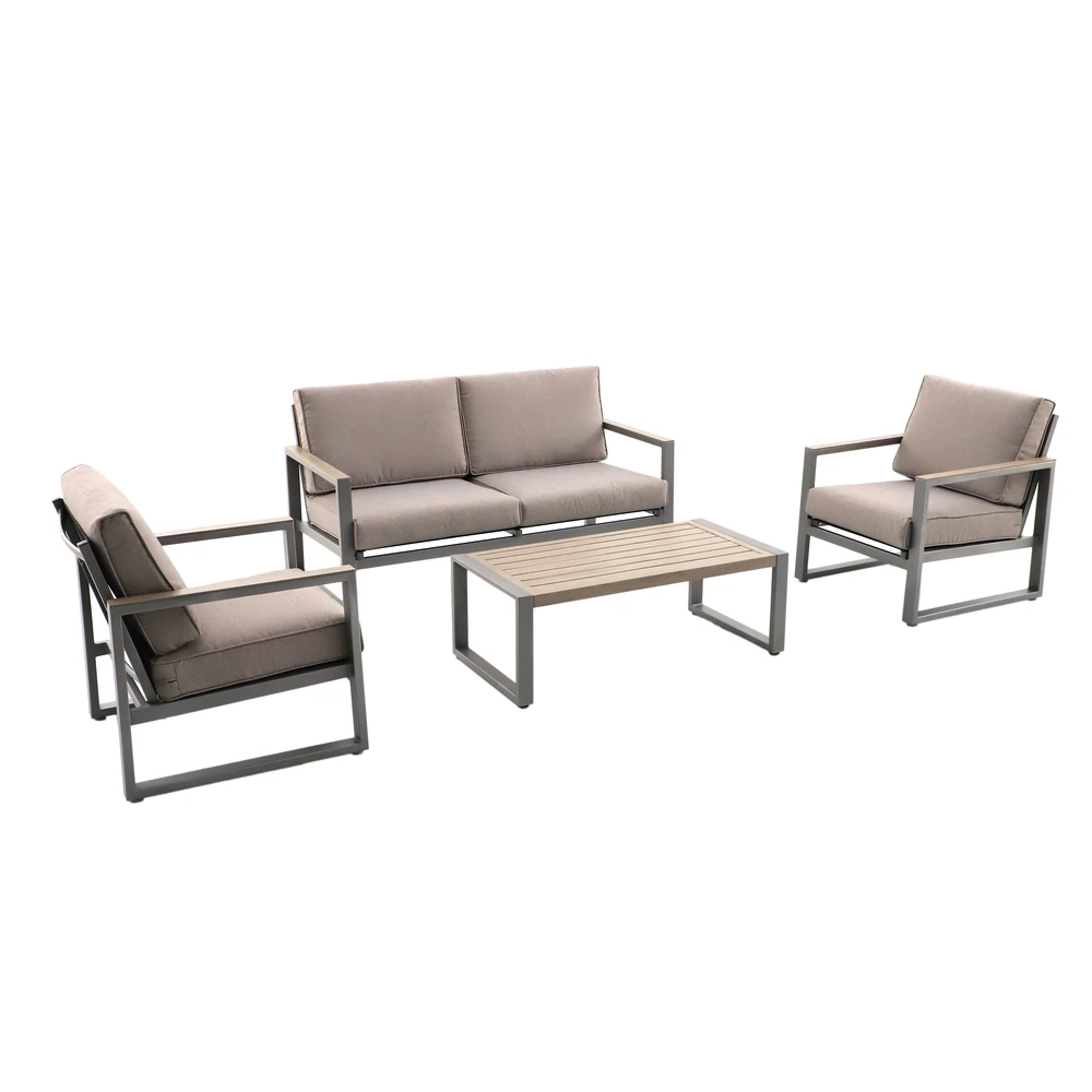 Salon De Jardin AVA - 1 Canapé, 1 Table Et 2 Fauteuils 1 Salon De Jardin AVA - 1 Canapé, 1 Table Et 2 Fauteuils