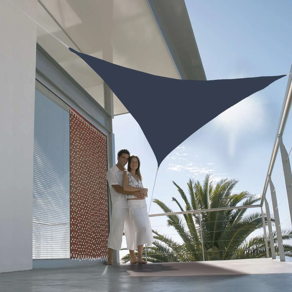 Voile D'ombrage Triangulaire First 3X3cm Coloris Bleu Gris 1 Voile D'ombrage Triangulaire First 3X3cm Coloris Bleu Gris