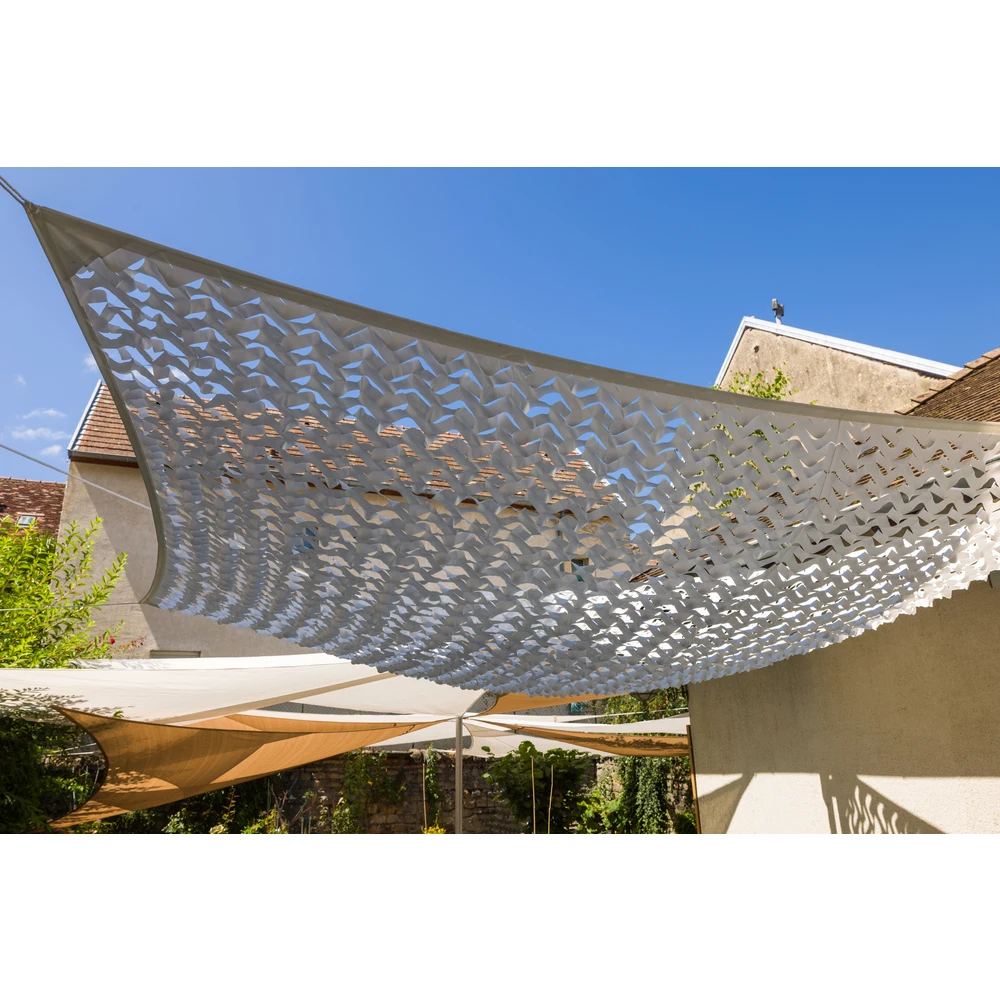 Filet D'ombrage Rectangulaire 3 X 2,4 M Blanc Pur 2 Filet D'ombrage Rectangulaire 3 X 2,4 M Blanc Pur – Image 2