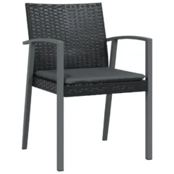 VIDAXL Chaises De Jardin Et Coussins Lot De 4 Noir 56,5x57x83 Cm Rotin 9 VIDAXL Chaises De Jardin Et Coussins Lot De 4 Noir 56,5x57x83 Cm Rotin -Konst Decor Magasin 13405fb6b1d10995