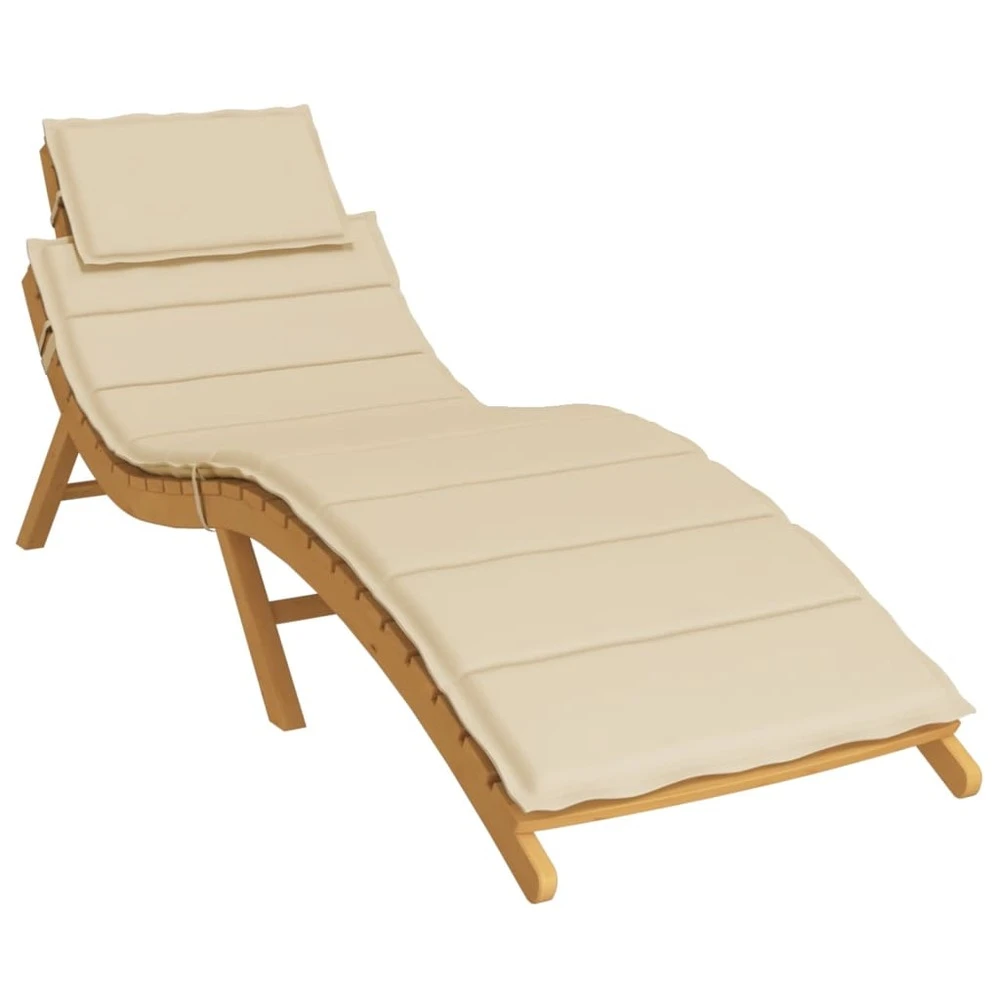 VIDAXL Coussin De Chaise Longue Beige 186x58x3 Cm Tissu Oxford 3 VIDAXL Coussin De Chaise Longue Beige 186x58x3 Cm Tissu Oxford – Image 3