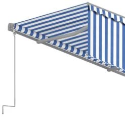 VIDAXL Auvent Manuel Rétractable Avec Store 4x3 M Bleu Et Blanc 11 VIDAXL Auvent Manuel Rétractable Avec Store 4x3 M Bleu Et Blanc -Konst Decor Magasin 17145a72ae6bfd03