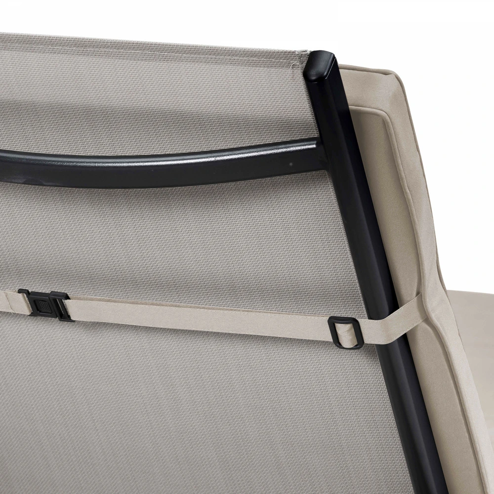 Lot De 2 Coussins Bain De Soleil Polyester Taupe 186x53x5 Cm 6 Lot De 2 Coussins Bain De Soleil Polyester Taupe 186x53x5 Cm – Image 6