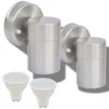 VIDAXL Applique Murale Led D'extérieur 2 Pcs Acier