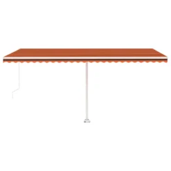 VIDAXL Auvent Manuel Rétractable Sur Pied 500x300 Cm Orange Et Marron 11 VIDAXL Auvent Manuel Rétractable Sur Pied 500x300 Cm Orange Et Marron -Konst Decor Magasin 271595420c0f3f40