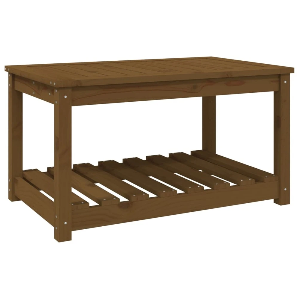 VIDAXL Table De Jardin Marron Miel 82,5x50,5x45 Cm Bois Massif De Pin 2 VIDAXL Table De Jardin Marron Miel 82,5x50,5x45 Cm Bois Massif De Pin – Image 2