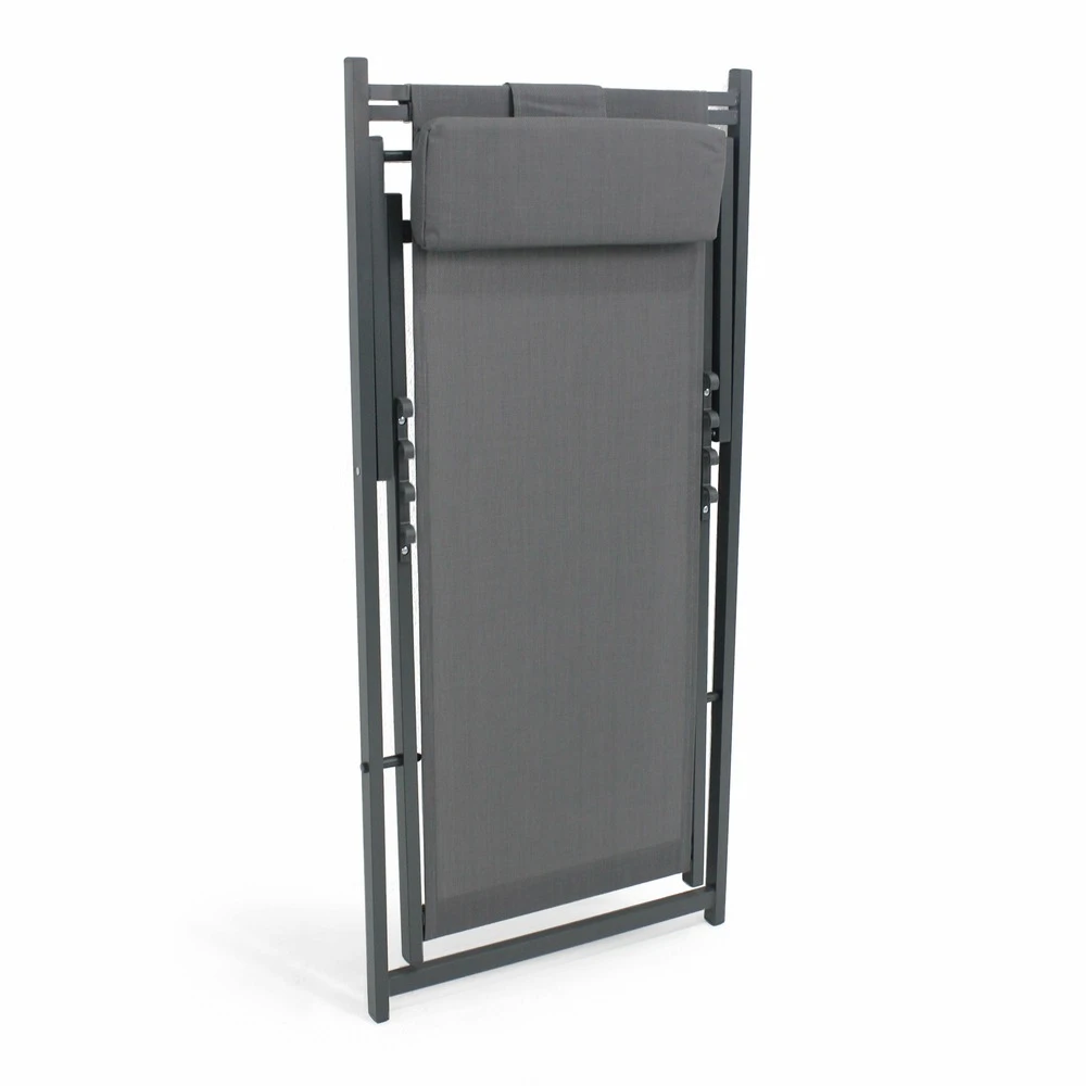 Lot De 2 Transats En Aluminium Anthracite 4 Lot De 2 Transats En Aluminium Anthracite – Image 4