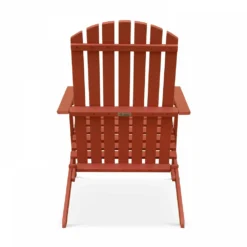 Lot De 2 Fauteuils Pliant En Bois D'eucalyptus Terracotta -Konst Decor Magasin 2f89178239fd4a1f