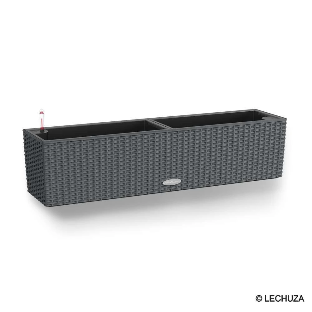 LECHUZA Jardinière Balconera Cottage En Plastique Granit - 79x19x19 Cm 2 LECHUZA Jardinière Balconera Cottage En Plastique Granit - 79x19x19 Cm – Image 2