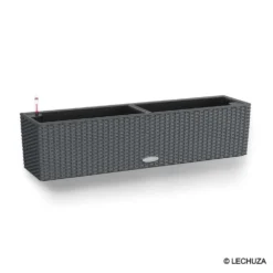 LECHUZA Jardinière Balconera Cottage En Plastique Granit - 79x19x19 Cm
