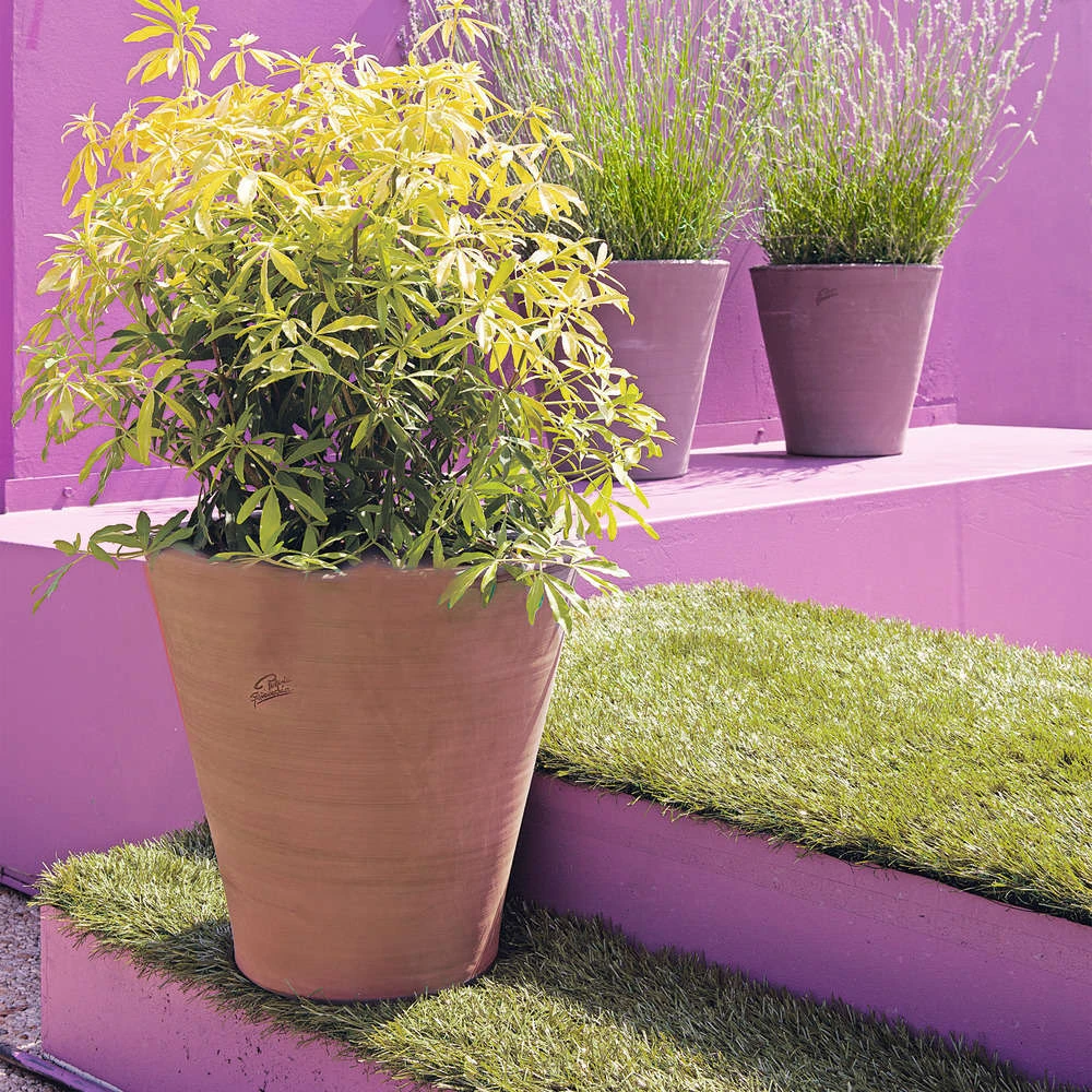 Cuvier Contemporain En Terre Cuite Ø 39 X H. 38cm 3 Cuvier Contemporain En Terre Cuite Ø 39 X H. 38cm – Image 3