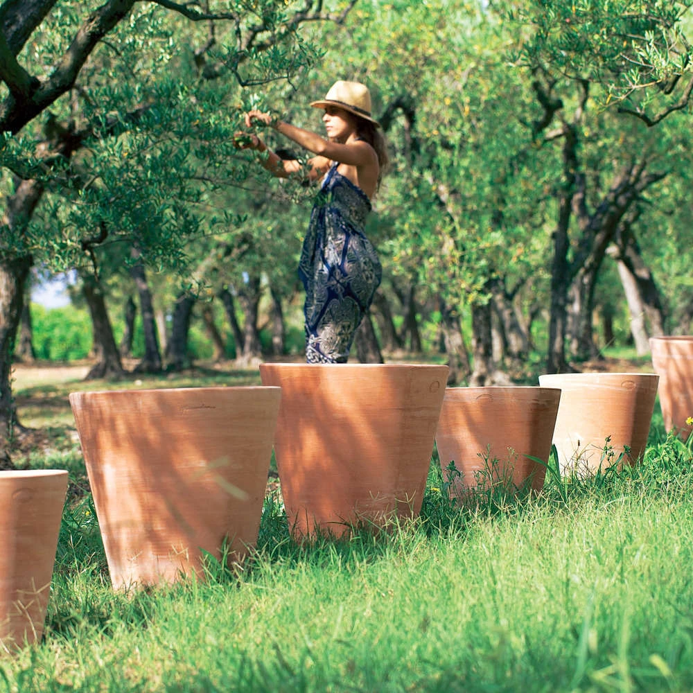 Cuvier Contemporain En Terre Cuite Ø 47 X H. 48cm 4 Cuvier Contemporain En Terre Cuite Ø 47 X H. 48cm – Image 4