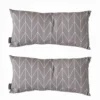 Lot De 2 Petits Coussins Polyester Gris 40 X 20 X 8 Cm