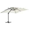 Parasol Déporté Carré 3 X 3m En Aluminium écru