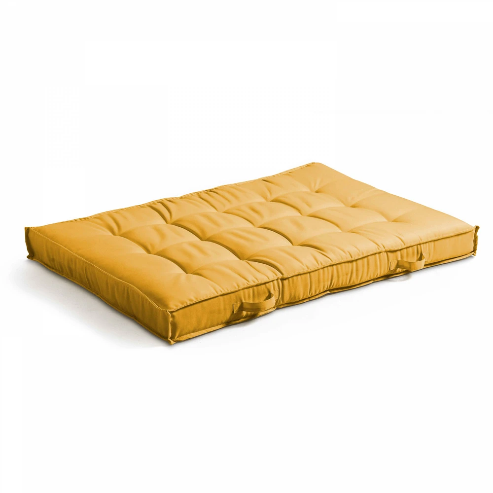 Coussin De Sol Ou D'assise Matelassé Polyester Jaune 120x80x12 Cm 1 Coussin De Sol Ou D'assise Matelassé Polyester Jaune 120x80x12 Cm