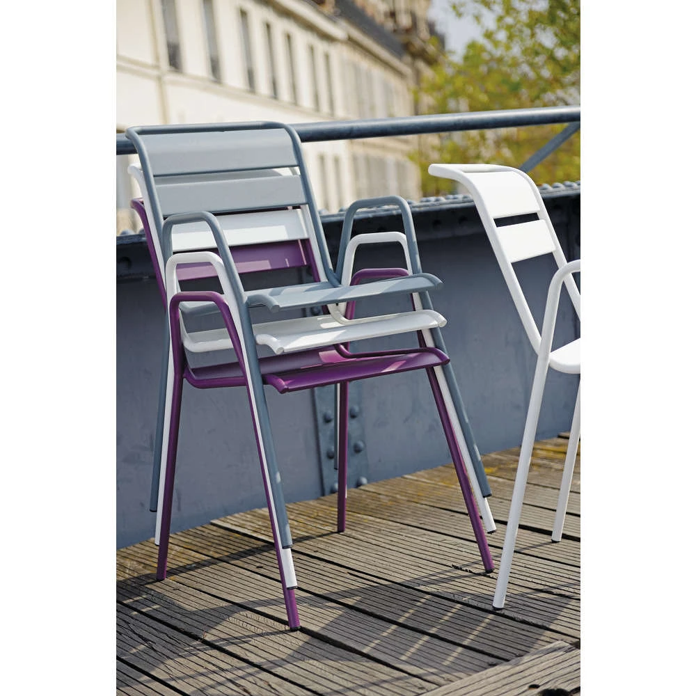 Fauteuil De Jardin Bridge MONCEAU Gris Orage En Acier - 64,5x52x85 Cm 2 Fauteuil De Jardin Bridge MONCEAU Gris Orage En Acier - 64,5x52x85 Cm – Image 2