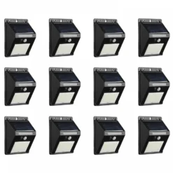 Lot De 12 Appliques Solaire Led Mural