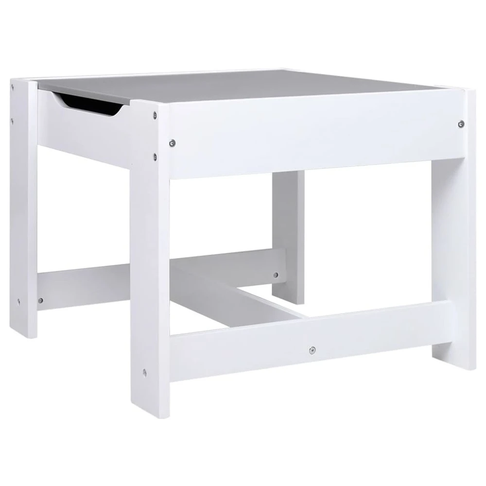 VIDAXL Table Pour Enfants Avec 2 Chaises Blanc Mdf 5 VIDAXL Table Pour Enfants Avec 2 Chaises Blanc Mdf – Image 5