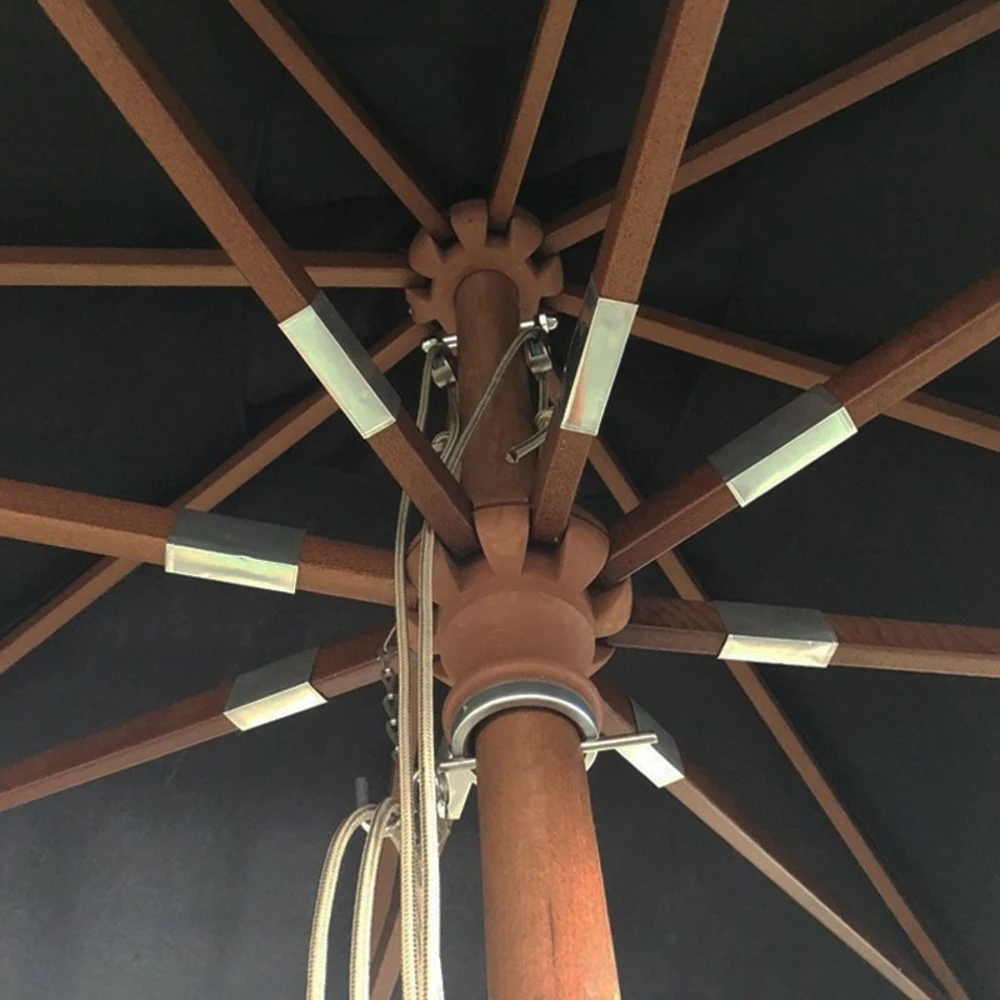 Parasol Droit 3x3 M Noir Pegasia 3 Parasol Droit 3x3 M Noir Pegasia – Image 3