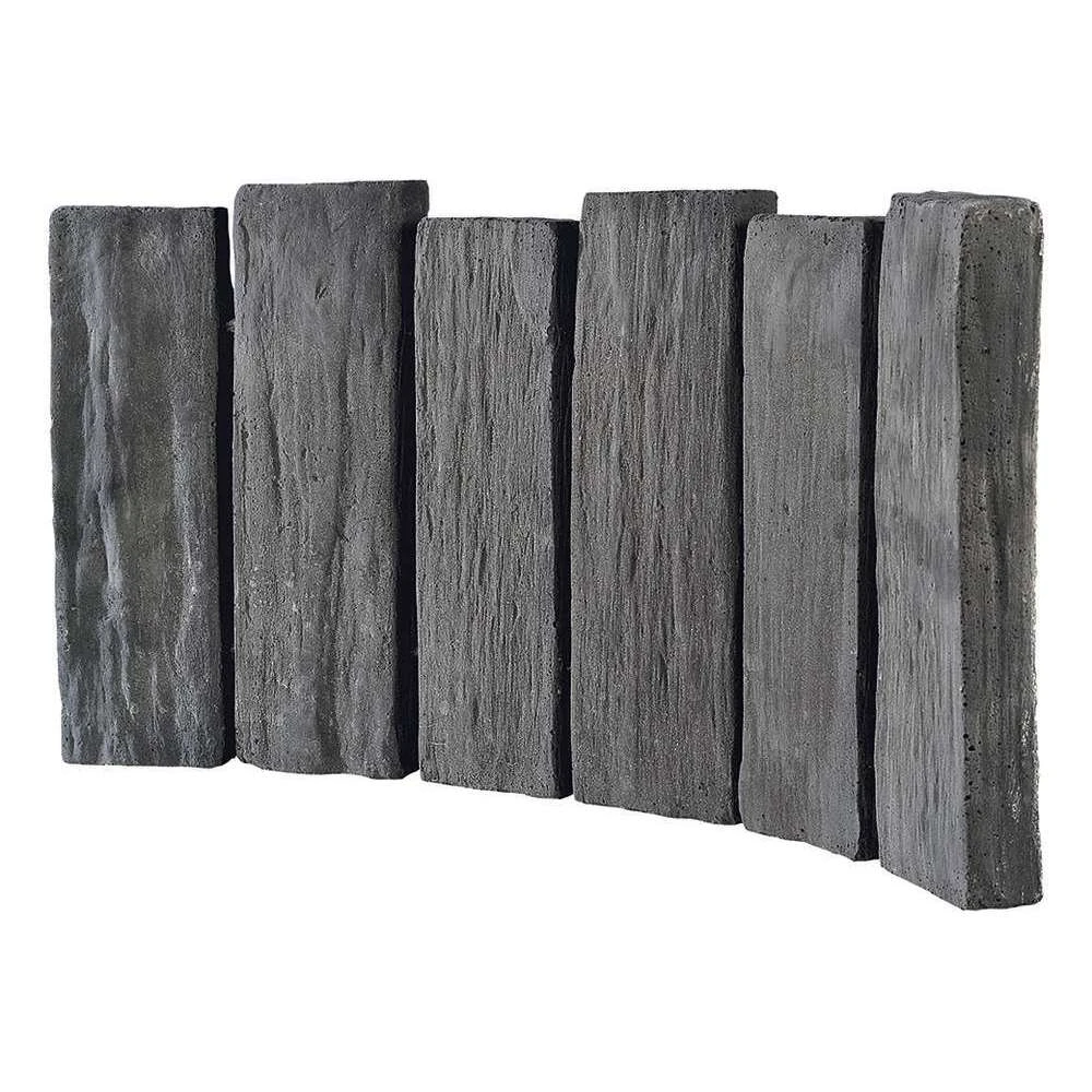 Bordurette Courbée, Aspect Schiste - L.52 X H.26 Cm (4,9kg) 1 Bordurette Courbée, Aspect Schiste - L.52 X H.26 Cm (4,9kg)