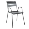 Fauteuil De Jardin Bridge MONCEAU Carbone En Acier - 64,5x52x85 Cm