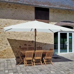 Parasol Droit 4x3 M écru Pegasia -Konst Decor Magasin 5ba6b1ac4aa1cc71