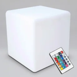Cube Led Multicolore Avec Télécommande 43cm