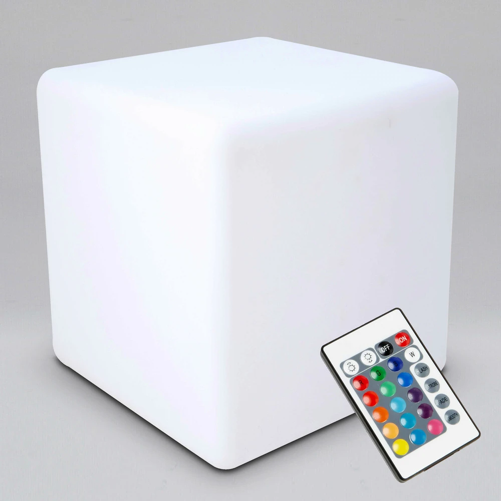 Cube Led Multicolore Avec Télécommande 43cm 1 Cube Led Multicolore Avec Télécommande 43cm