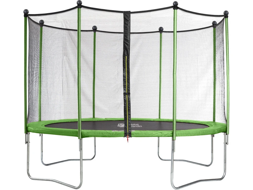Trampoline " Yoopi " - ø 4.25 M - Avec Filet + Echelle + Couverture + Kit D'ancrage 2 Trampoline " Yoopi " - ø 4.25 M - Avec Filet + Echelle + Couverture + Kit D'ancrage – Image 2