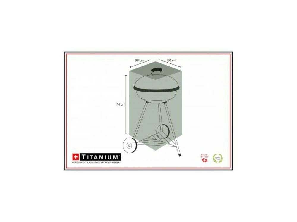 Housse De Protection Pour Barbecue Rond - Noir 1 Housse De Protection Pour Barbecue Rond - Noir