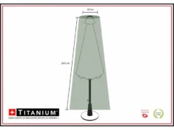 Housse De Protection Pour Parasol 67 X 67 X 240 Cm - Noir