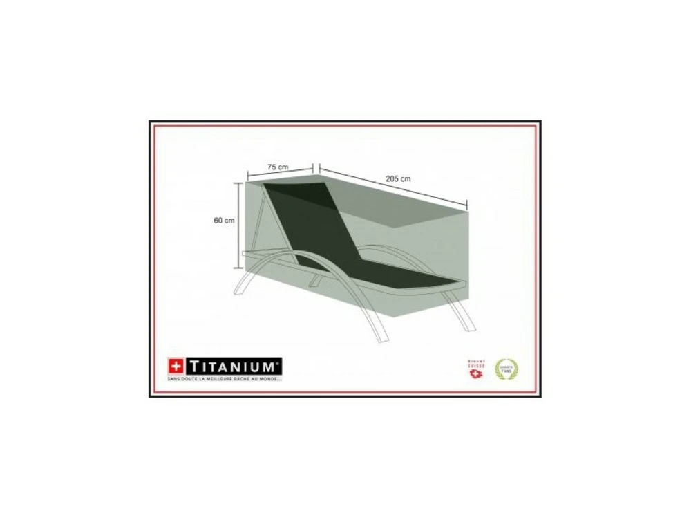 Housse De Protection Pour Chaise Longue 205 X 75 X 68 Cm - Noir 1 Housse De Protection Pour Chaise Longue 205 X 75 X 68 Cm - Noir