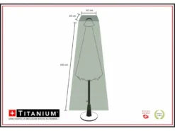 Housse De Protection Pour Parasol 40 X 25 X 185 Cm - Noir