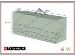 Housse De Protection Pour Coussins 100 X 56 X 51 Cm - Noir