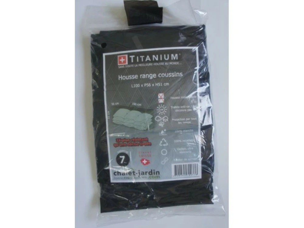 Housse De Protection Pour Coussins 100 X 56 X 51 Cm - Noir 4 Housse De Protection Pour Coussins 100 X 56 X 51 Cm - Noir – Image 4