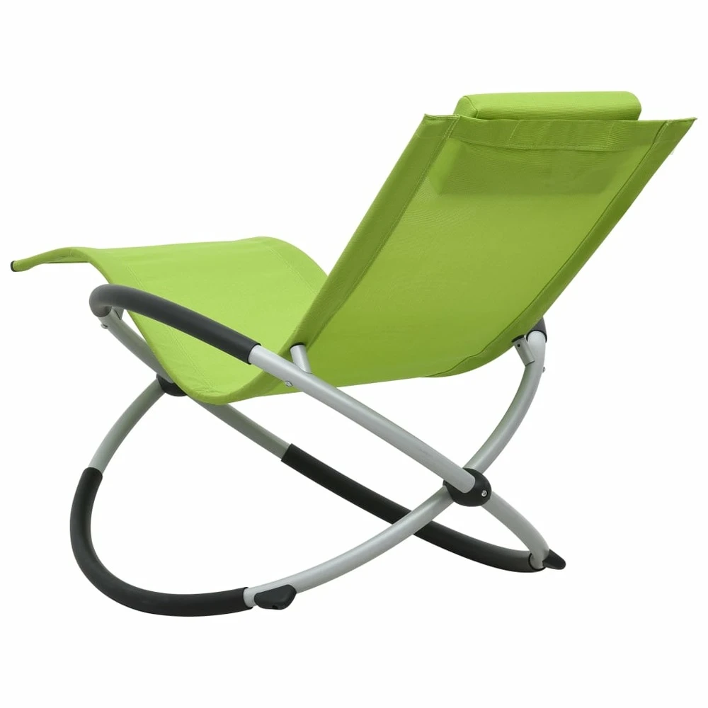 VIDAXL Chaise Longue Pour Enfants Acier Vert 4 VIDAXL Chaise Longue Pour Enfants Acier Vert – Image 4
