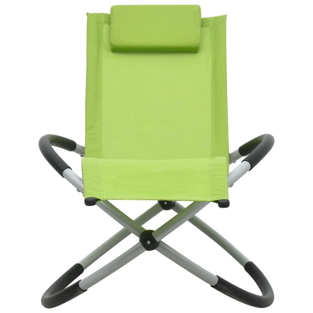 VIDAXL Chaise Longue Pour Enfants Acier Vert 2 VIDAXL Chaise Longue Pour Enfants Acier Vert – Image 2