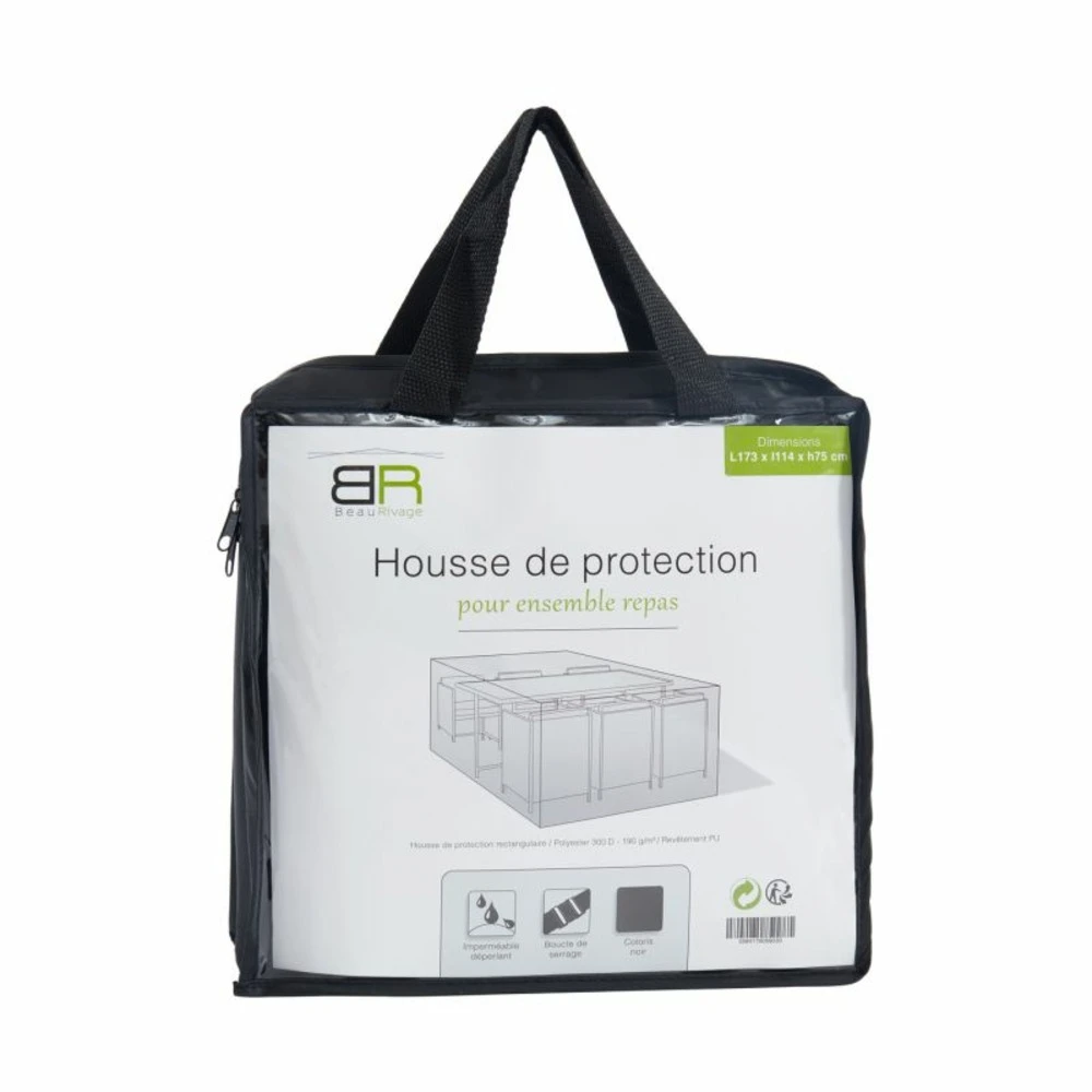 Housse De Protection Pour Ensemble Repas De Jardin 6 Places Noir 1 Housse De Protection Pour Ensemble Repas De Jardin 6 Places Noir