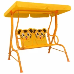 VIDAXL Balancelle Pour Enfants Jaune 115x75x110 Cm Tissu