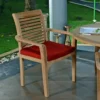 Fauteuil Fixe Empilable En Teck Ecograde Samoa